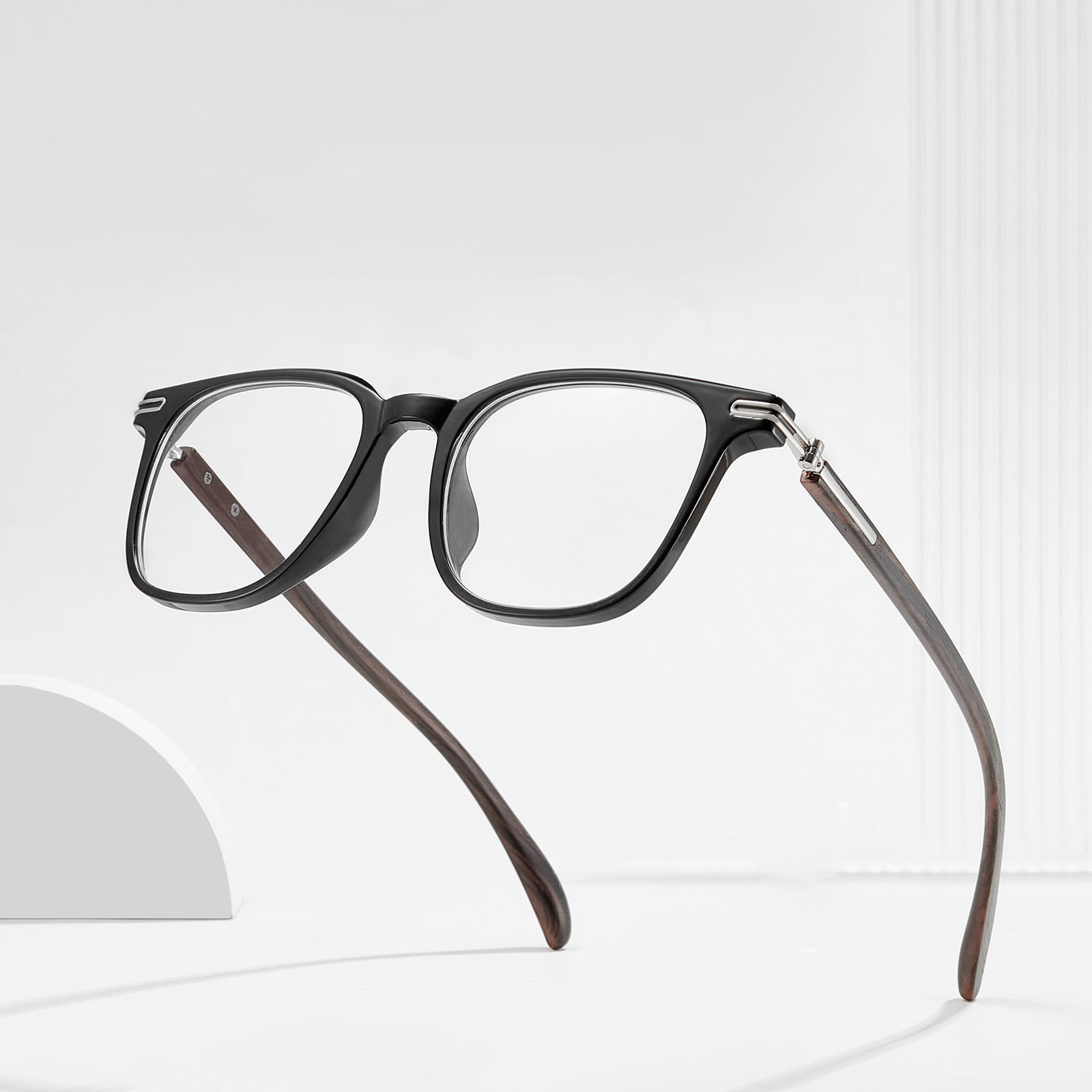 210094 Rutschfeste Anti-Blaulicht-Brille mit Holzmaserung