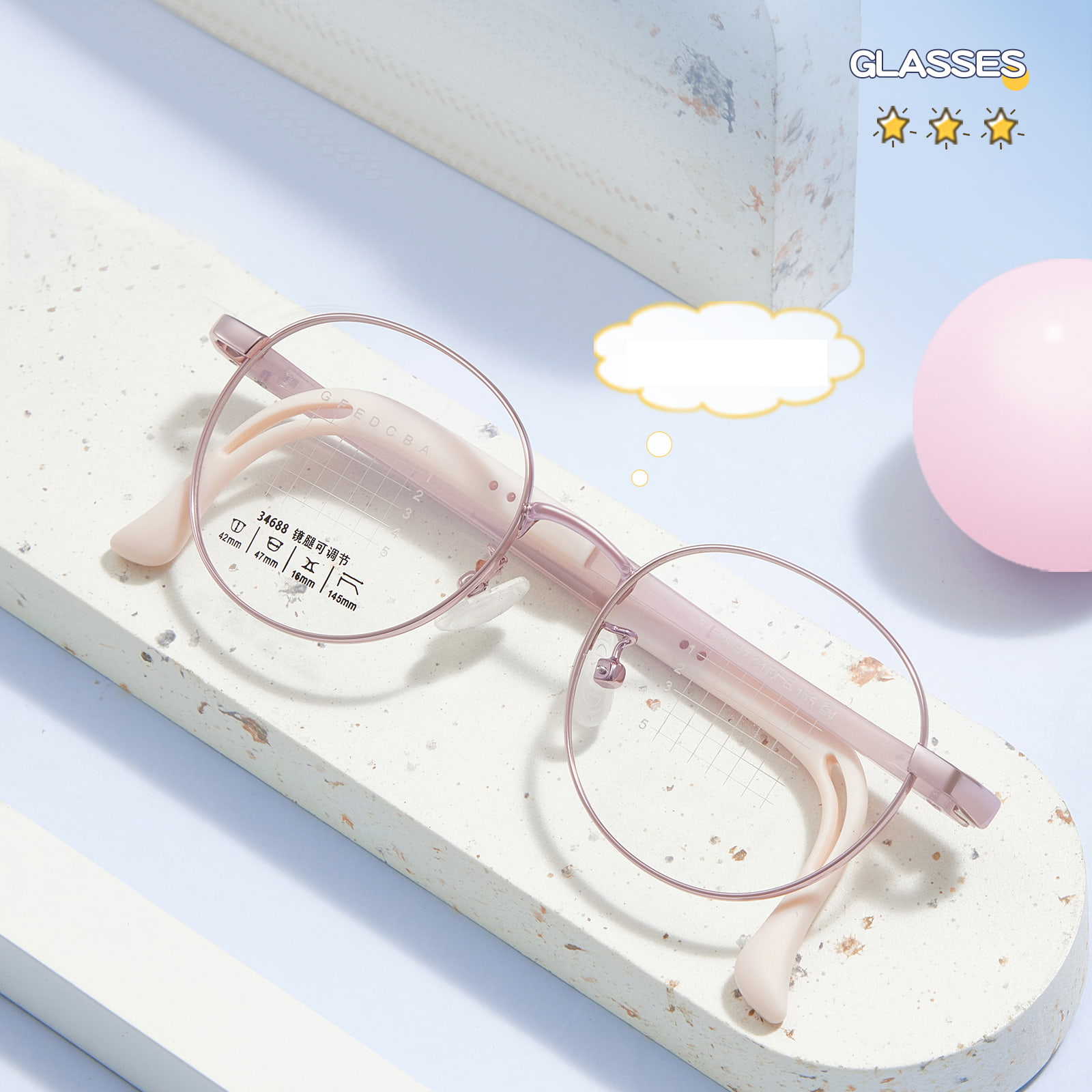 34688 Kinder-Sicherheitsbrille mit schraubenloser Schnalle aus Legierung