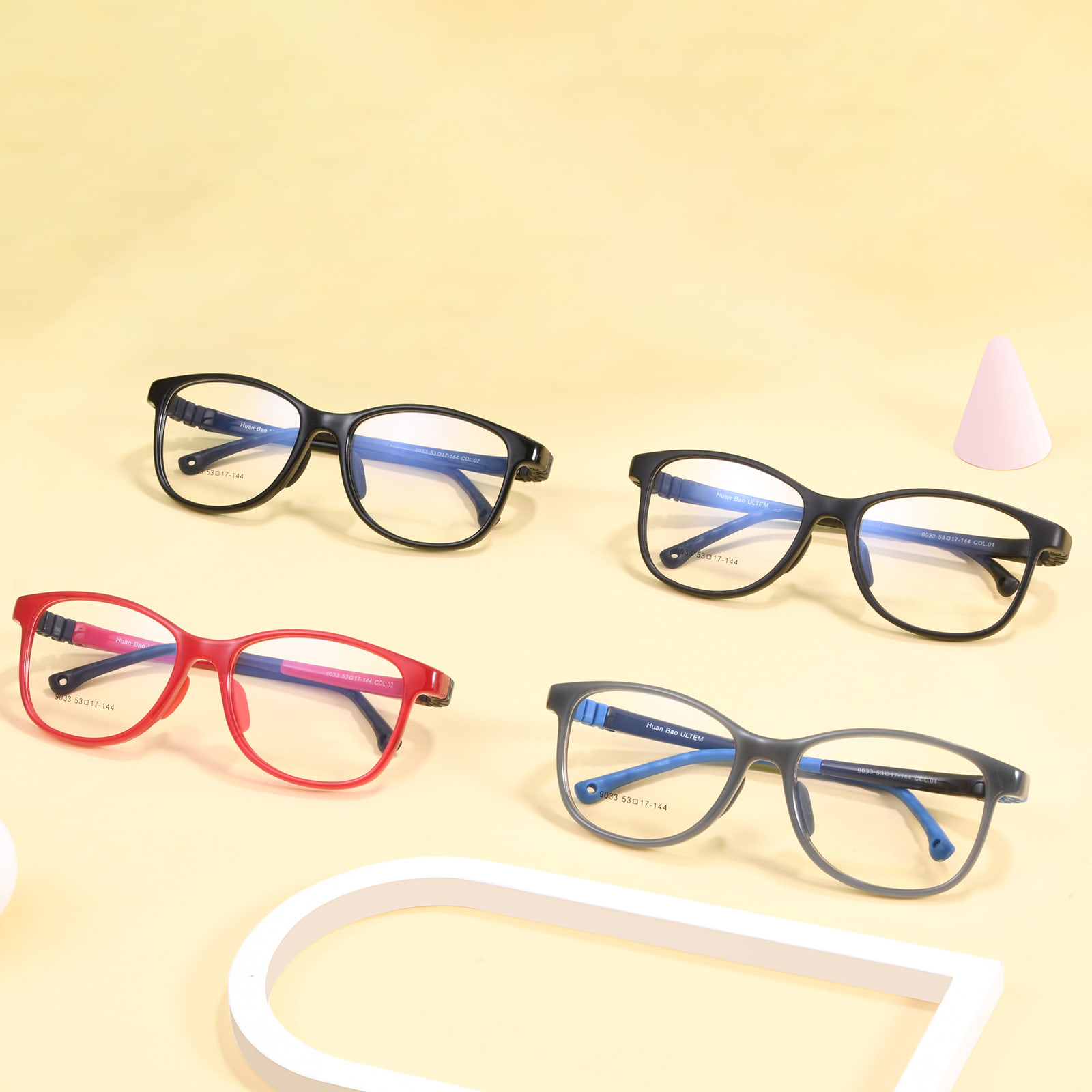 9033 Abnehmbare Anti-Fall-Sicherheitsbrille aus Silikon
