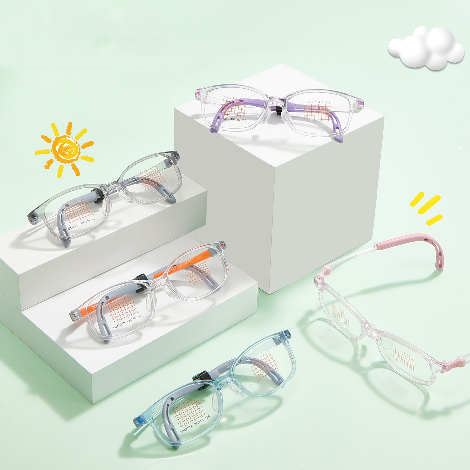 MM7319 Memory Hinge Snap-On EMS-Brille