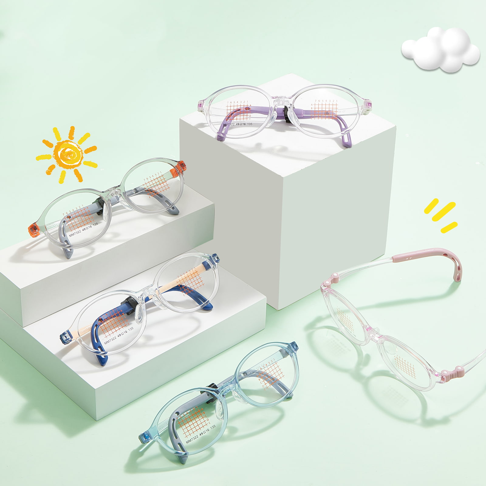 MM7322 Nicht verformte Astigmatismus-Korrektur-EMS-Brille