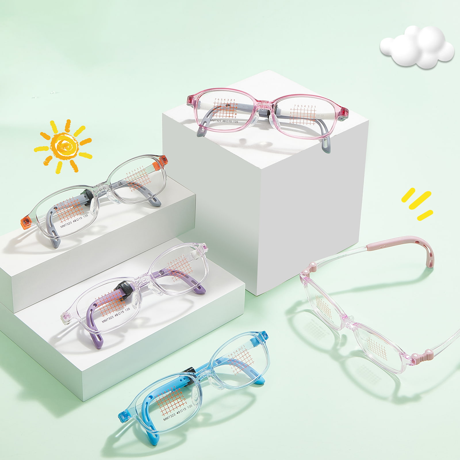 MM7323 Leichte wachstumsadaptive EMS-Brille