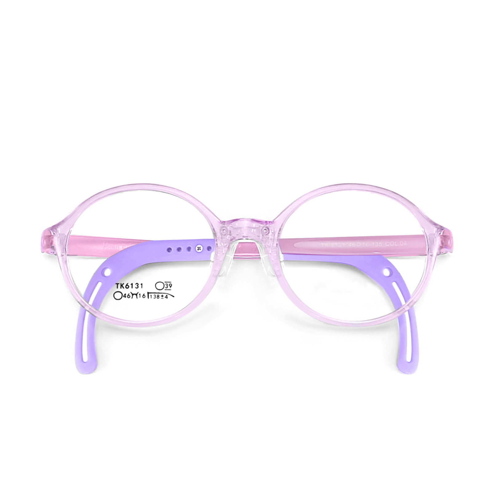 TK6131 Biegbare Kinderbrille mit Glitzerrand-Design