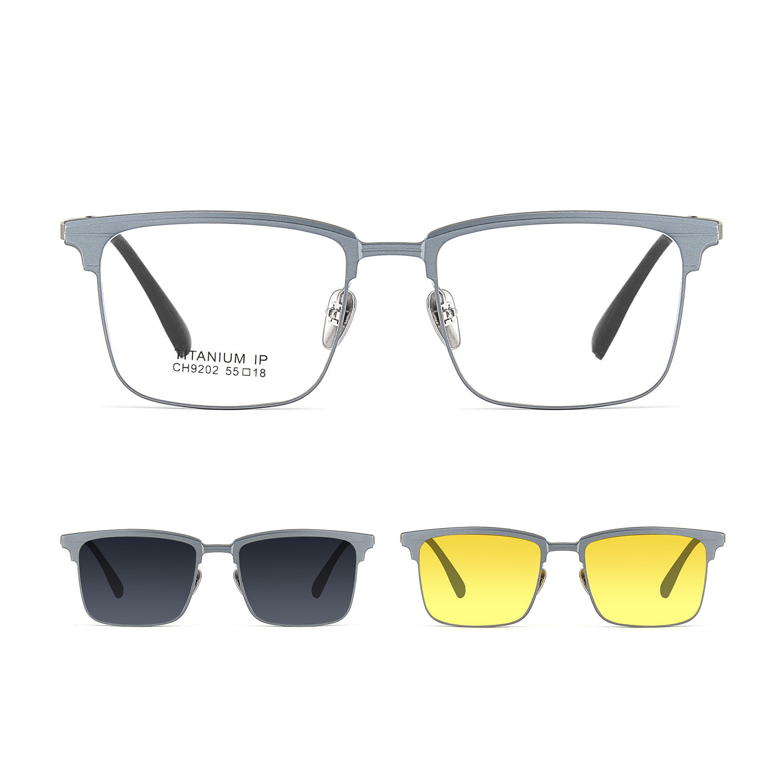 CH9202 Fein geschnitzte einteilige Myopie-Drei-in-Eins-Magnetsonnenbrille