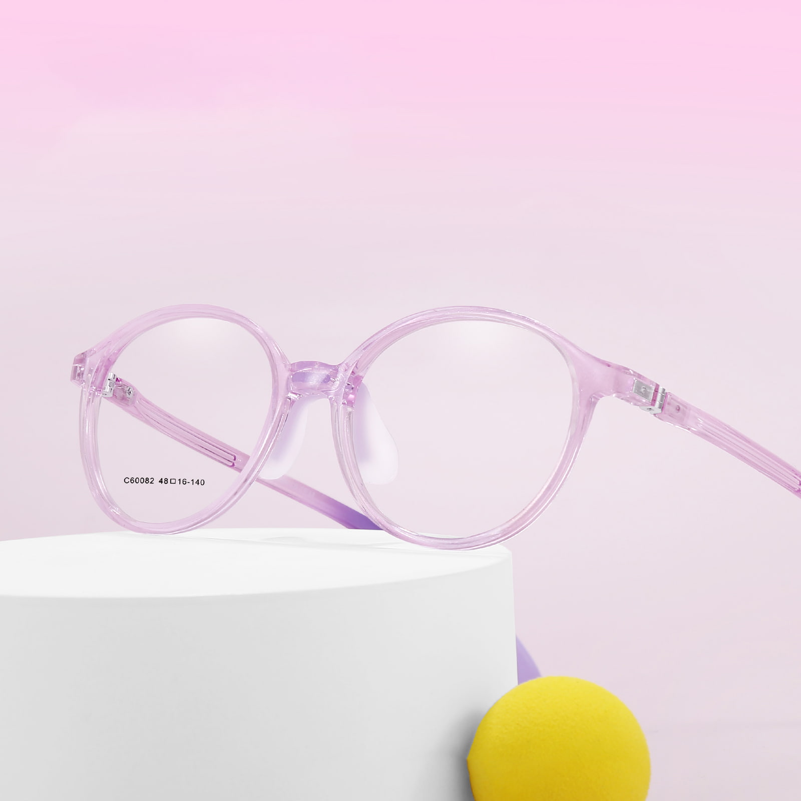 60082 Ultraleichte Sportbrille für Kinder mit rundem Rahmen