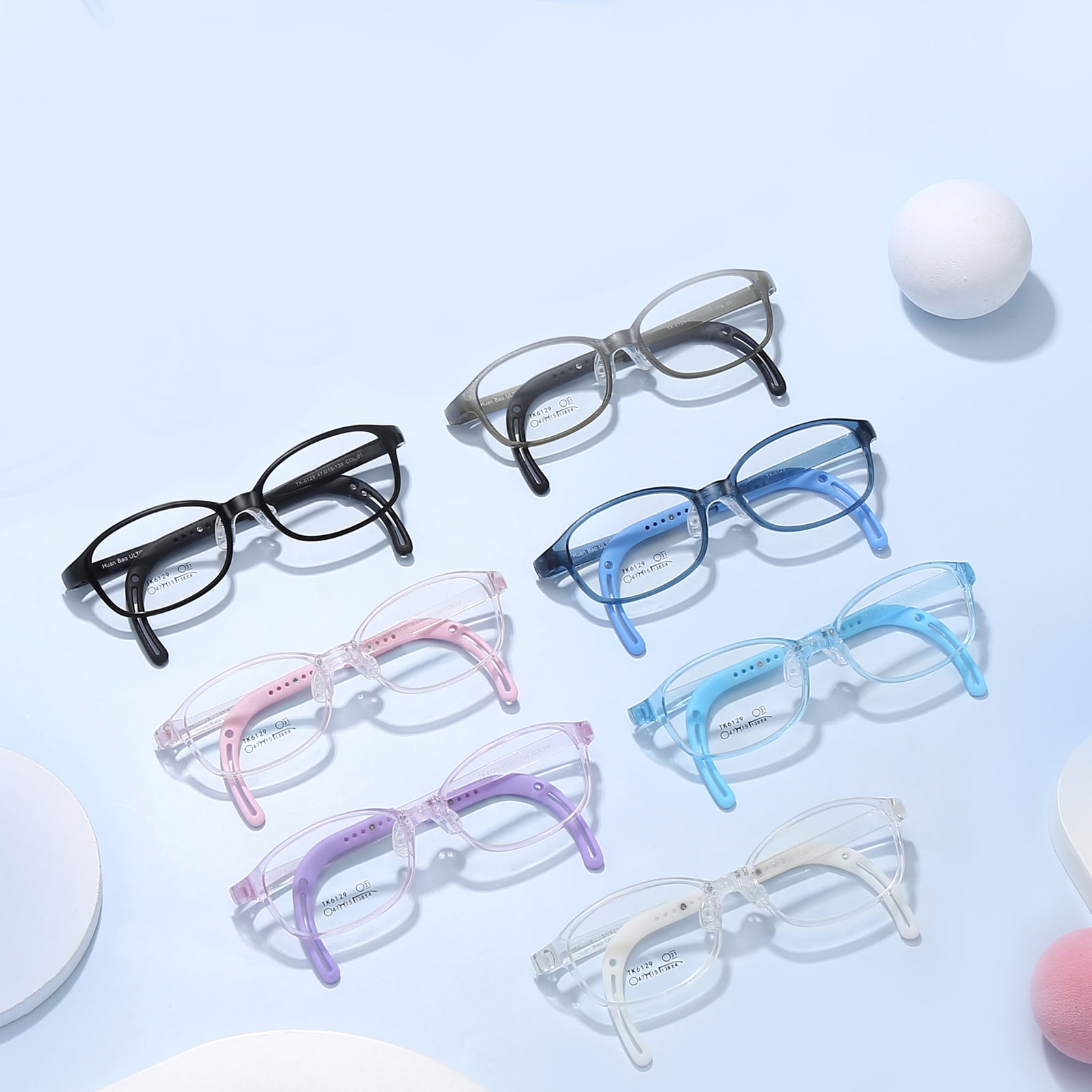 TK6129 Hautfreundliche, rutschfeste und verstellbare Kinderbrille