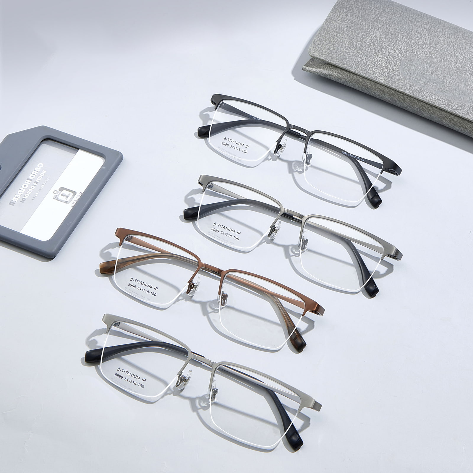 9999 Magnetische Sonnenbrille mit gebürstetem Drei-in-Eins-Halbrahmen
