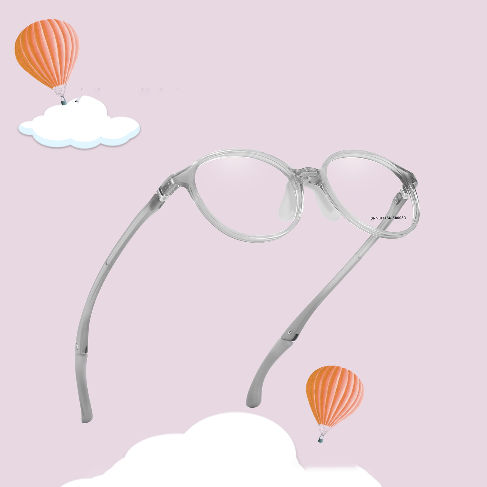 60082 Ultraleichte Sportbrille für Kinder mit rundem Rahmen