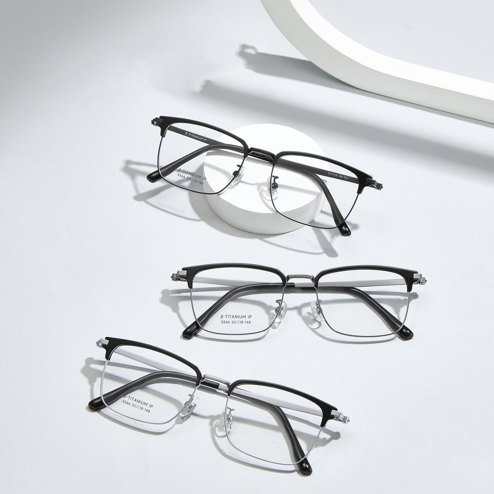 5566 Unsichtbarer eingebetteter Magnet Hochauflösende 3-in-1-Magnetsonnenbrille