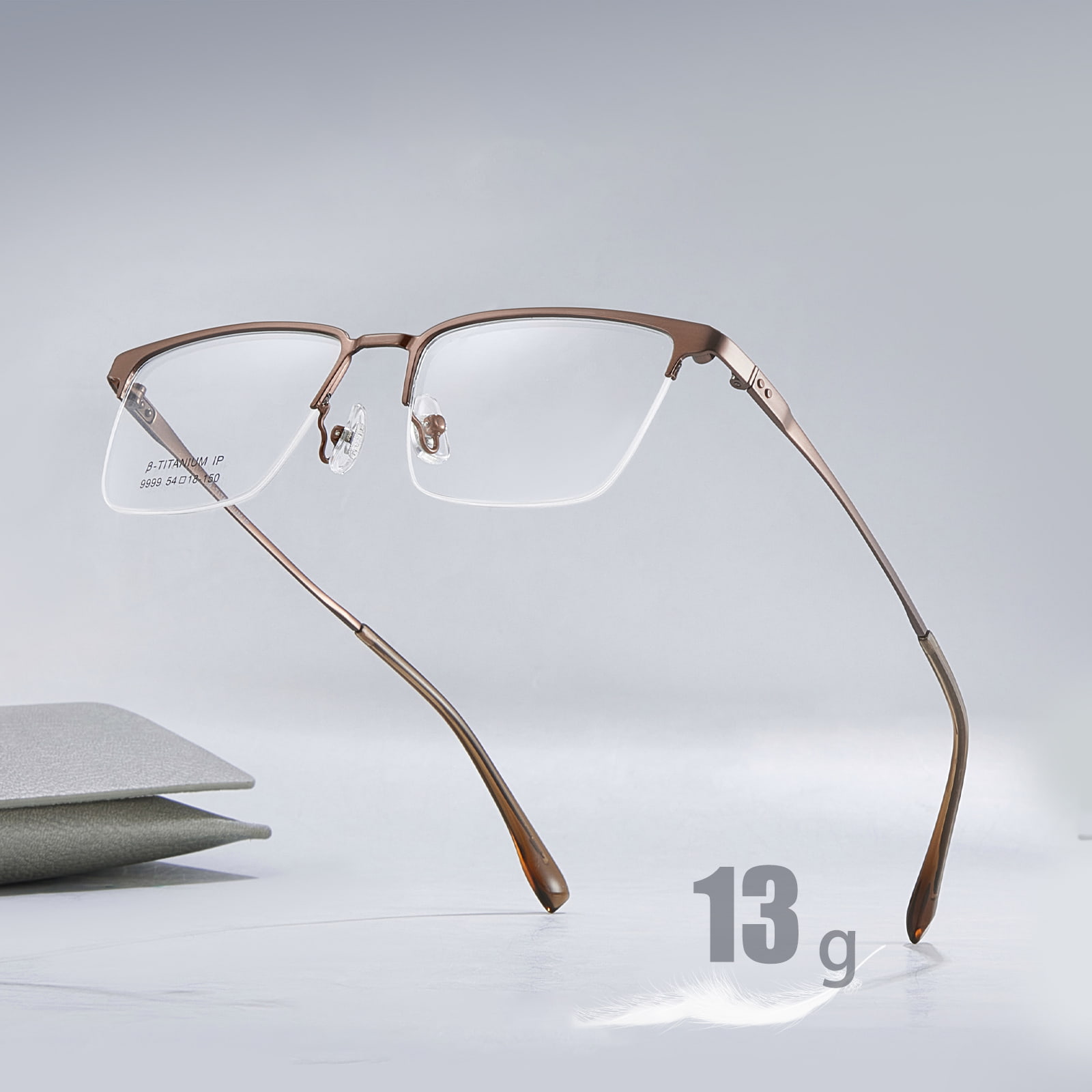 9999 Magnetische Sonnenbrille mit gebürstetem Drei-in-Eins-Halbrahmen