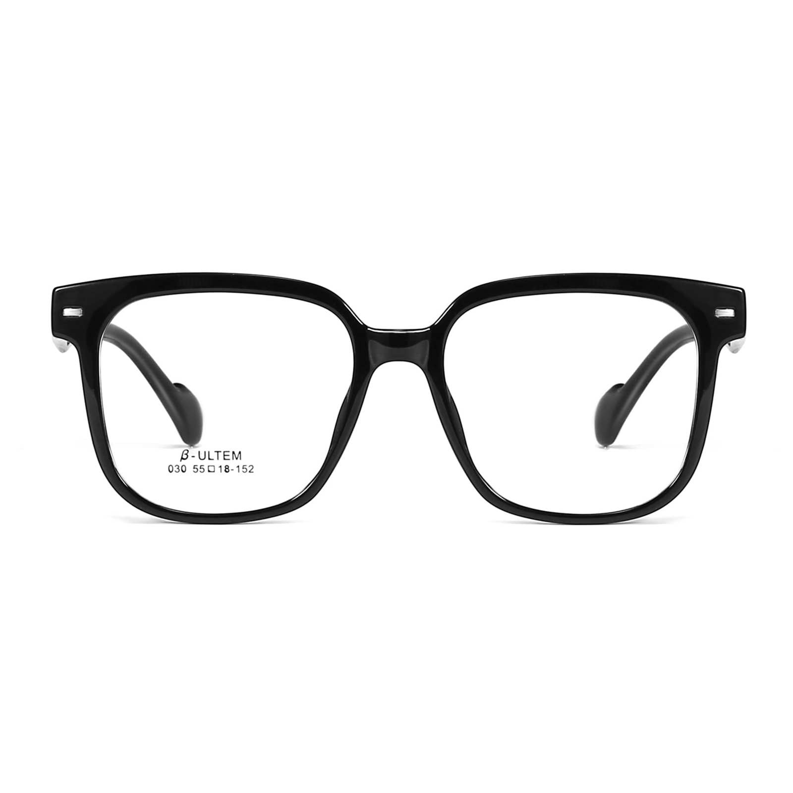 030 Hypoallergene, bequeme TR90-Brille mit schwarzem Rahmen