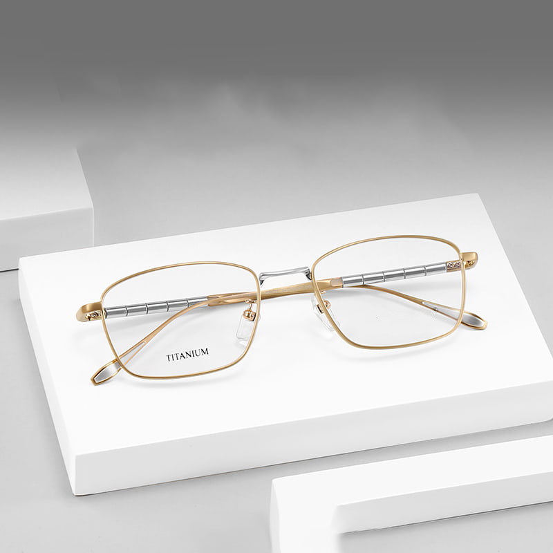 S9072 Runde Bamboo Elite-Brille aus reinem Titan
