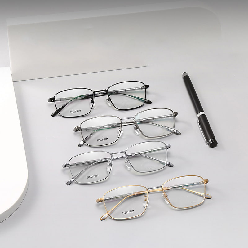 S9072 Runde Bamboo Elite-Brille aus reinem Titan