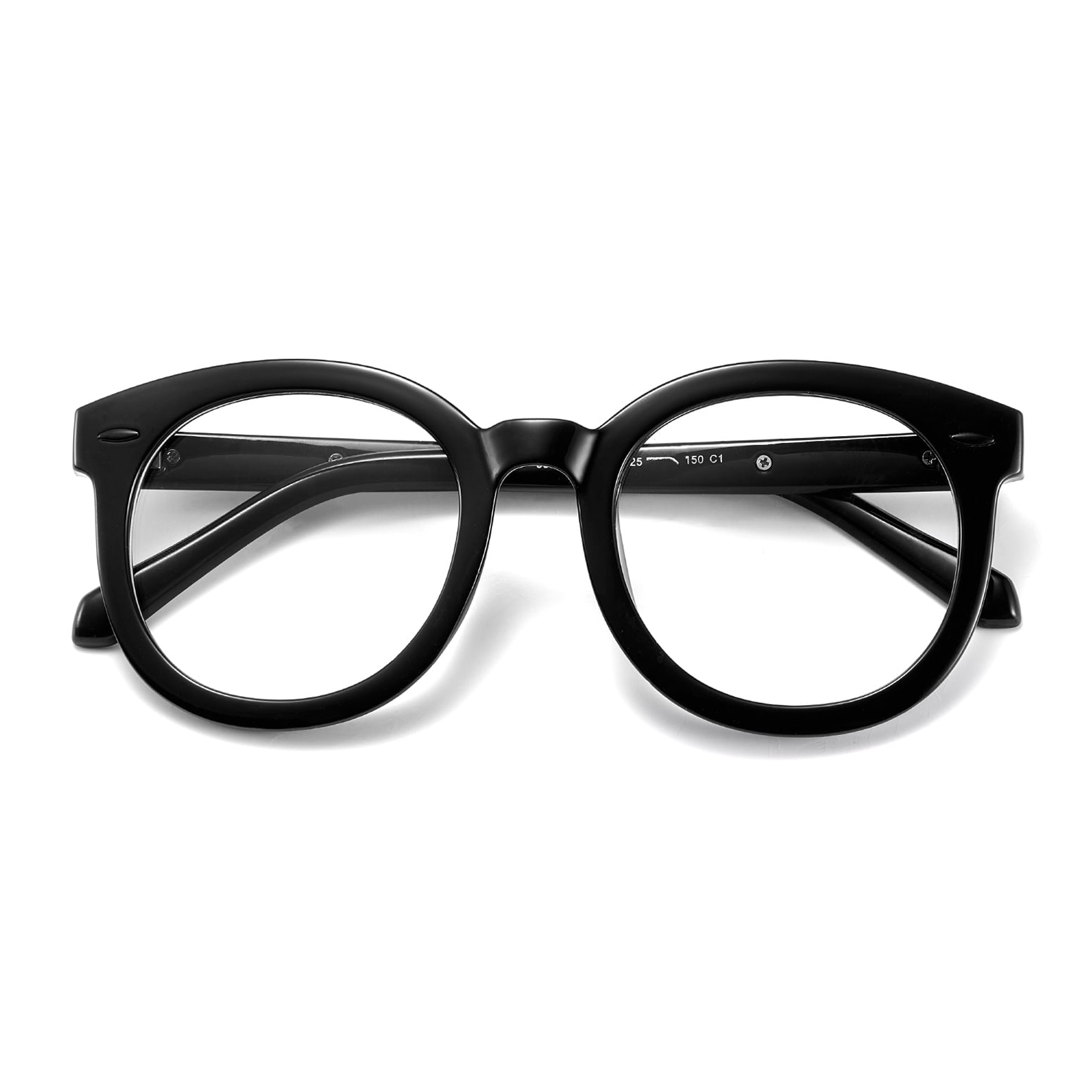8391 Anti-Blaulicht-Brille mit großem runden Rahmen und Pfeilbügeln