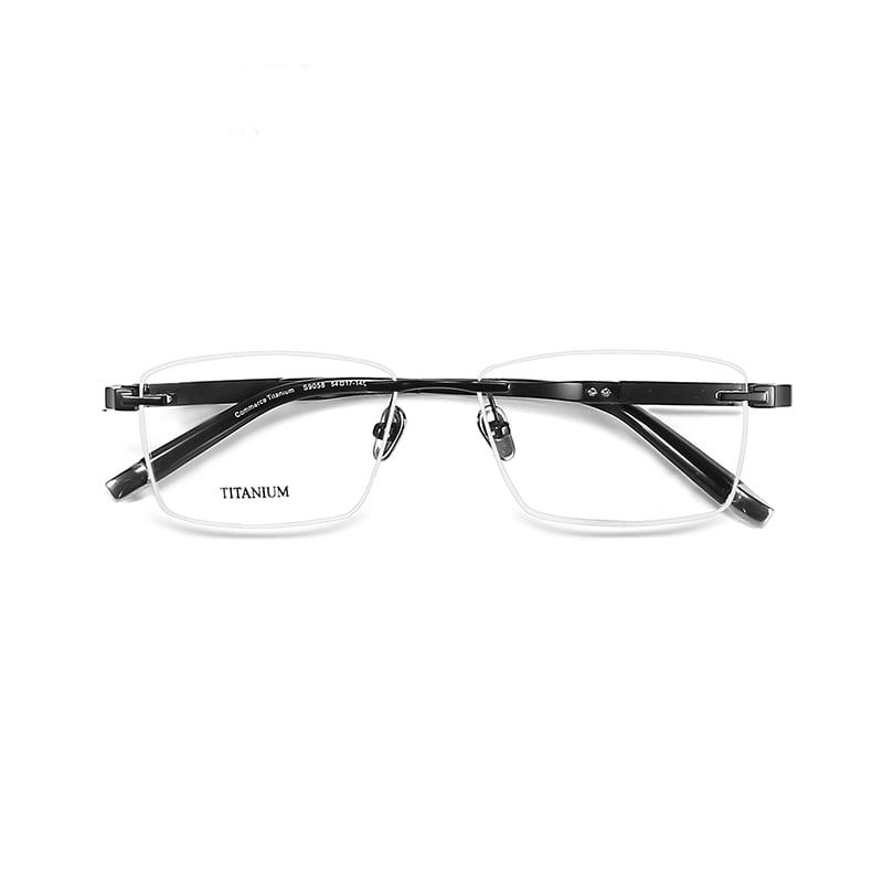 9058 Rahmenlose, bruchsichere Brille aus reinem Titan